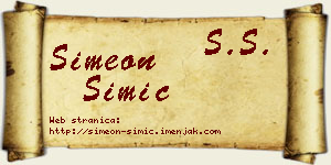 Simeon Simić vizit kartica
